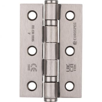 Ball Bearing Door Hinge in Satin Nickel, Grade 7 Fire Rated (76mm x 51mm / 3" x 2") | HIN1322/7SN